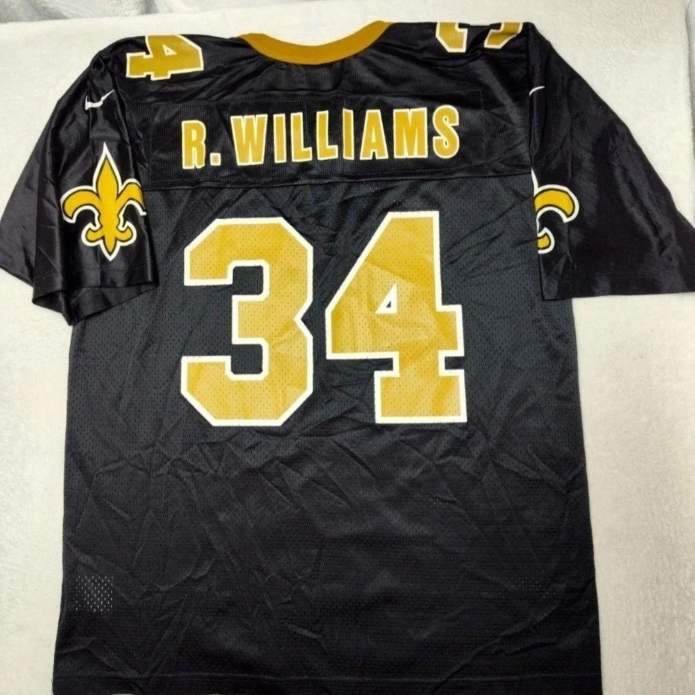 New Orleans Saints Ricky Williams Nike Jersey Mens L Black NFL Football Vintage